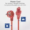 ACT Powercord CEE 7/7 vīriešu leņķis C15 sarkans 1.5 m Photo 4
