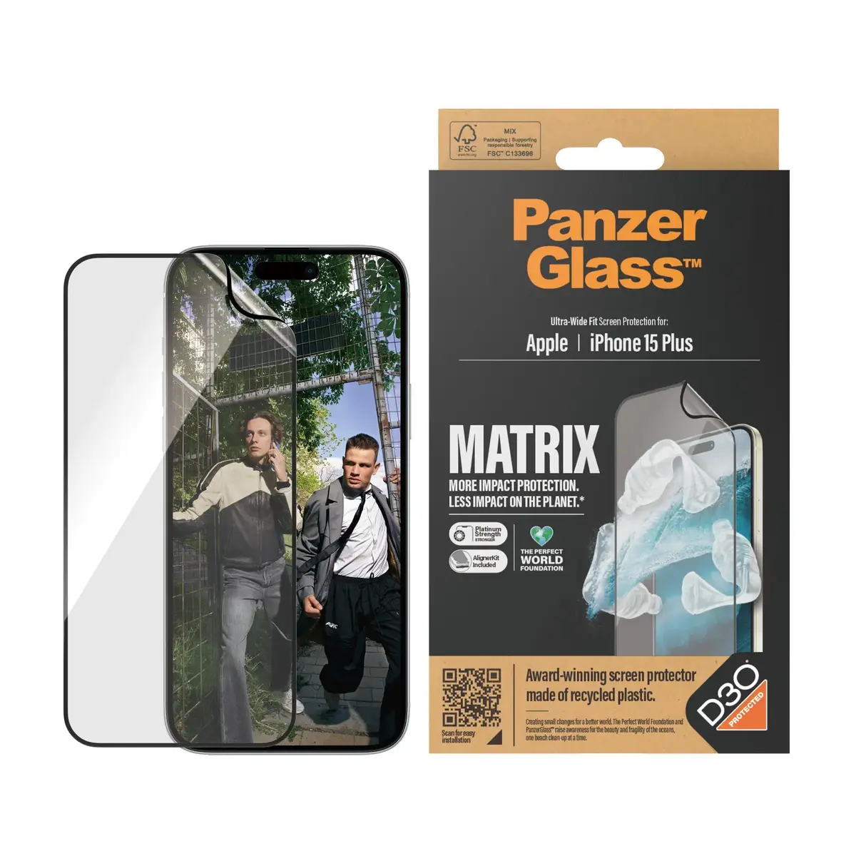 Ekrāna aizsargs PanzerGlass ECO MATRIX iPhone 15 Plus Photo 2
