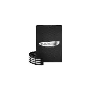 Sleeved cable kit CableMod C-Series PRO ModMesh RM 16-pin black/white — custom PC power cables