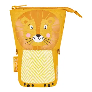 Mīksts zīmuļu futrālis Herlitz Lion 140mm x 75mm x 185mm Poliesters Oranžs Dzeltena