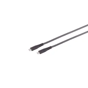 USB кабель S/CONN 13-63025 USB4 Gen 3x2 1 м USB C Черный