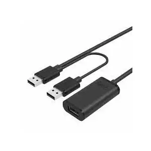 USB 3.2 Gen 1 (USB 3.0) A to A data cable Unitek Y-C456GBK, 0.5 m, black, gold-plated contacts