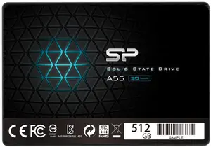 2.5" SATA III SSD Silicon Power Ace A55 — 512 GB, 3D TLC, up to 560/530 MB/s, 7 mm, Black