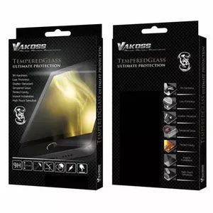 Tempered Glass Screen Protector VAKOSS for Samsung Tab A T550 — 9H hardness, Black