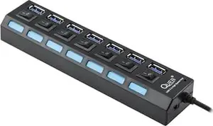 USB hub quer 7x USB-A 3.0 model KOM0941 — 7-port USB 3.0 hub
