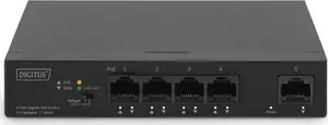 Neadministrēts slēdzis Digitus DN-95330-1 4-portu Gigabit PoE 60W