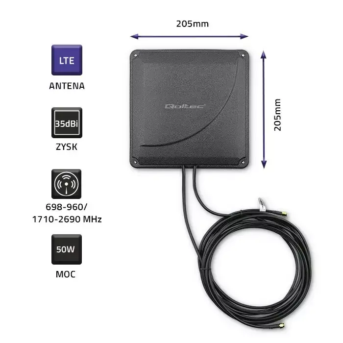 4G LTE Dual MIMO antena QOLTEC 57041 Photo 3