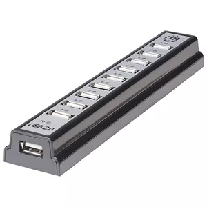 USB Хаб Manhattan USB-A 10-Port, 480 Мбит/с, Черный