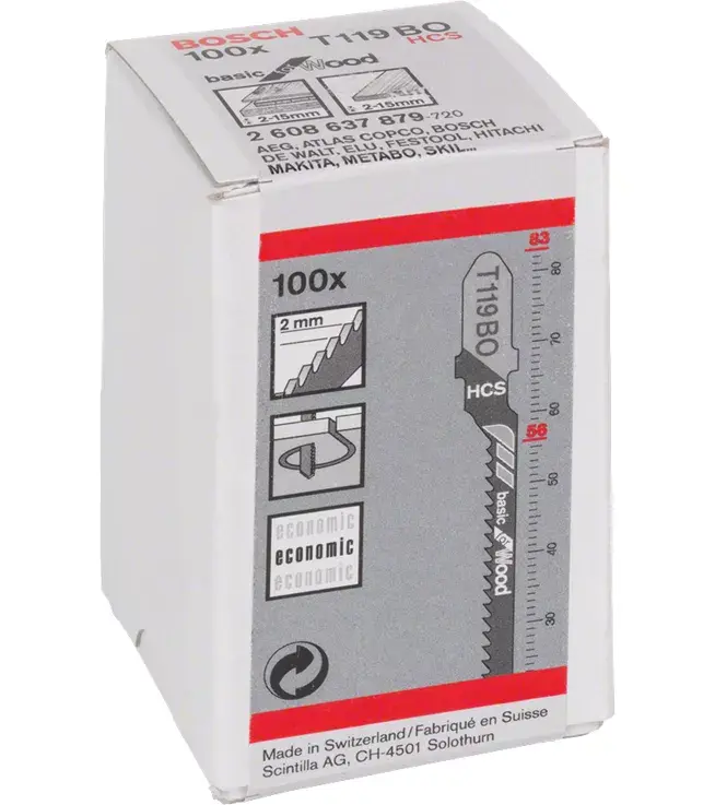 Bosch asmeņi T119BO (2608637879), 100 gab. Photo 2