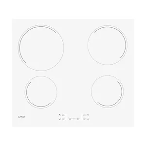 Built-in ceramic hob CANDY CH64CCW — 4 cooking zones, touch control, white, 6500 W