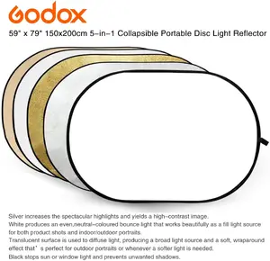 Reflector Kit Godox RFT-05 5in1 150x200 cm — photography reflector set 150×200 cm