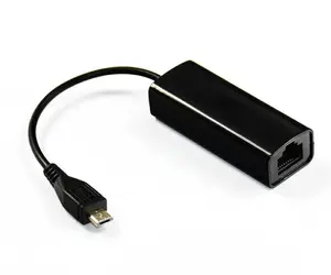 MicroConnect USBMICROETHBB vadu tīkla karte ar Micro-USB un Ethernet, melnā krāsā