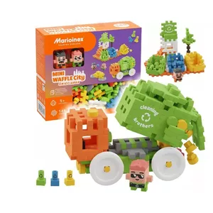 Toy construction blocks Marioinex Blocks Waffle mini Garbage truck 14 pcs 903131