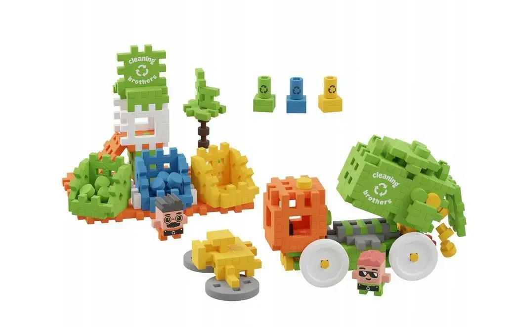 Marioinex Blocks Waffle mini Garbage truck 14 pcs Photo 5