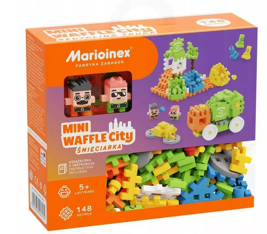 Marioinex Blocks Waffle mini Garbage truck 14 pcs Photo 6