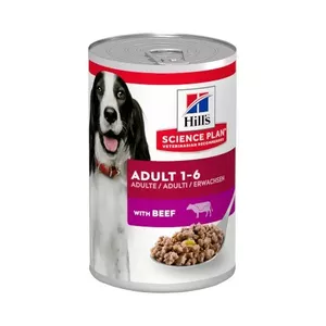 Mitrā suņu barība Hill's Science Plan Canine Adult Beef 370 g, pieaugušajiem, 6,1% olb., 5% tauki