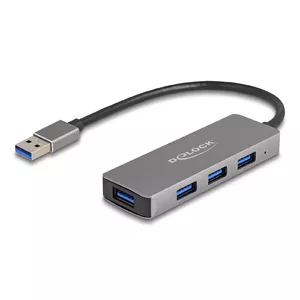 DeLOCK 63171 USB хаб 3.2 Gen 1 Type-A 5000 Mbit/cерый