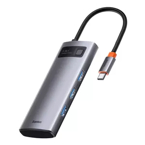 USB хаб Baseus Metal Gleam USB 3.2 Gen 1 Type-C Серый
