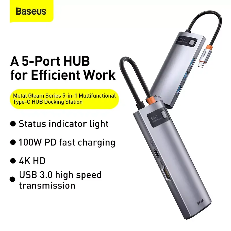 USB хаб Baseus Metal Gleam Photo 12