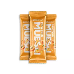 Proteīnu musli BioTechUSA Aprikozes 30g Vitamīni B9 D