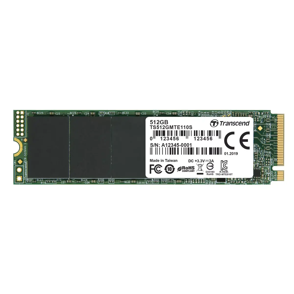 SSD diskdziņš Transcend 512GB TS512GMTE110S Photo 2
