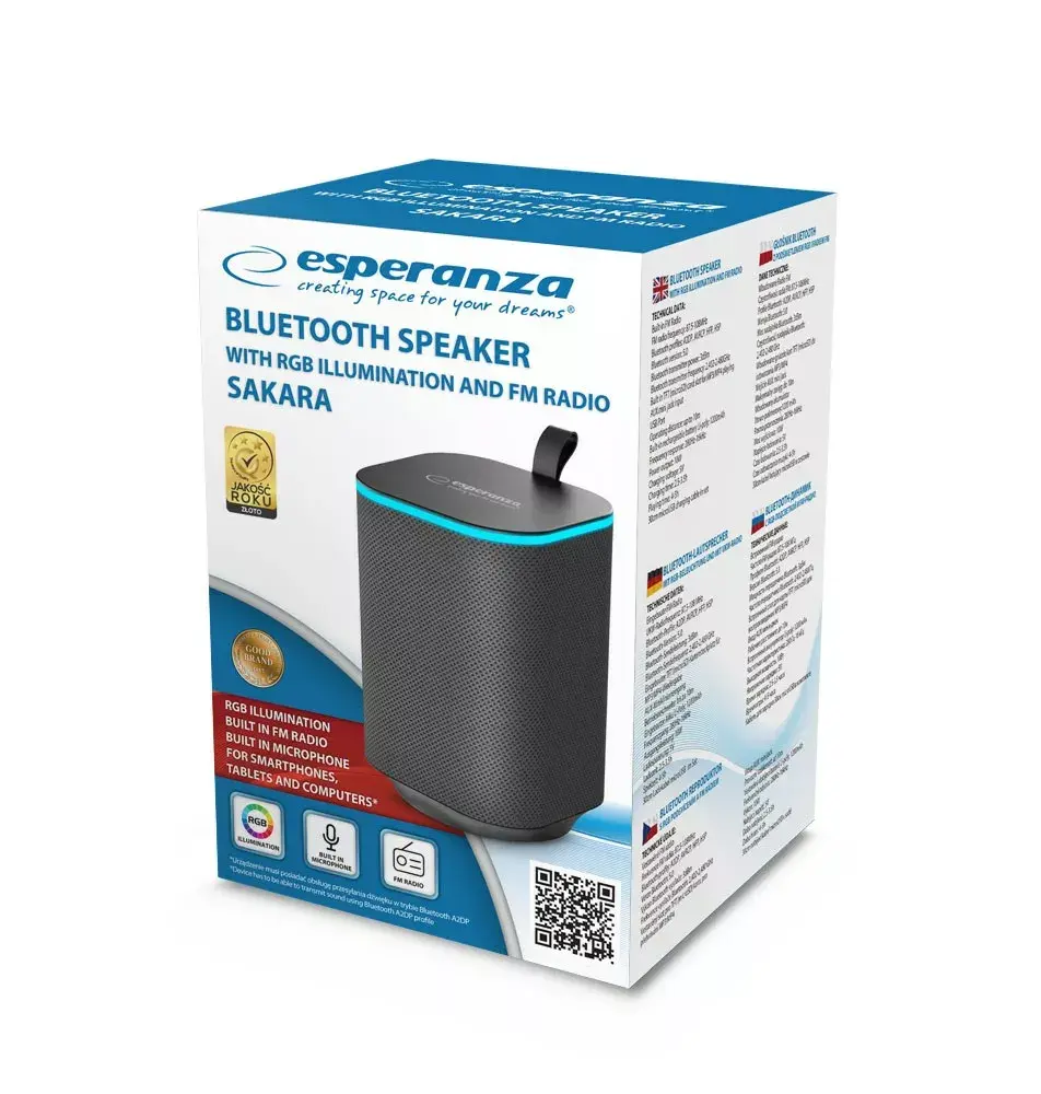 ESPERANZA EP155 portable speaker — 10W, Bluetooth 5.0 Photo 3
