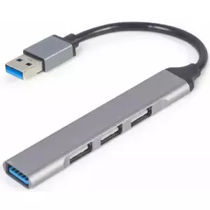 GEMBIRD 4 portu USB koncentrators sudraba krāsā