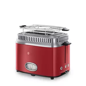 Russell Hobbs Retro 21680-56 2-Slice Toaster, 1300 W, Red Stainless Steel