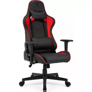 Gaming chair Sense7 Spellcaster — black and red ergonomic seat with high backrest