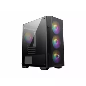 MSI MAG FORGE M100A computer case Micro Tower Black, Transparent