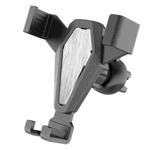 Hurtel gravity car phone holder for air vent with integrated air freshener, silver (YC07)