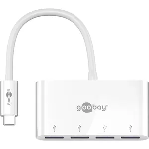 Док-станция GOOBAY 66274 — USB 3.2 Gen 1 Type-C на USB 3.2 Gen 1 Type-A, белая, компактная (40×215×12 мм)
