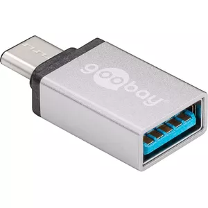 Goobay 56620 kabeļu spraudņu pāreja USB C USB A Sudrabs