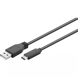 Кабель USB GOOBAY 55466 — USB-C на USB-A, USB 2.0, 1 м, чёрный