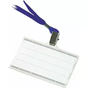 Identification badge with blue lanyard Donau 8347001PL-10 – ID holder with neck strap