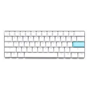 Ducky DKON2061ST Tastatūra Spēļu USB QWERTY US Starptautiskā Balta Mini Mehāniskā RGB LED