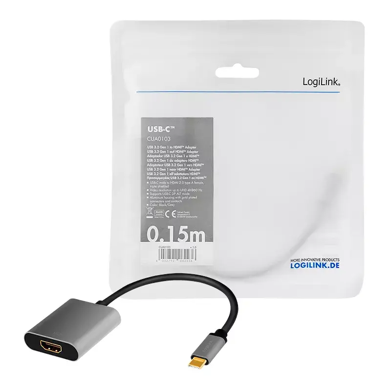LogiLink CUA0103 USB 3.2 Gen1 Type-C to HDMI-A Cable Photo 4