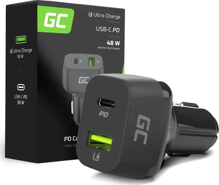 Green Cell CAD33 авто зарядное 42 Вт (USB-C PD + QC3.0) Photo 6