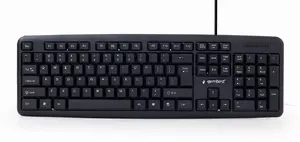 Keyboard Gembird KB-U-103-RU Office USB QWERTY English Russian Black