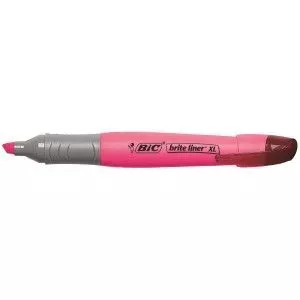Permanent Marker BIC brite liner XL Chisel tip Pink