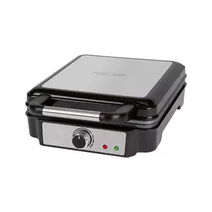 ProfiCook PC-WA 1241 4 vafele (-s) 1200 W Melns, Nerūsējošs tērauds