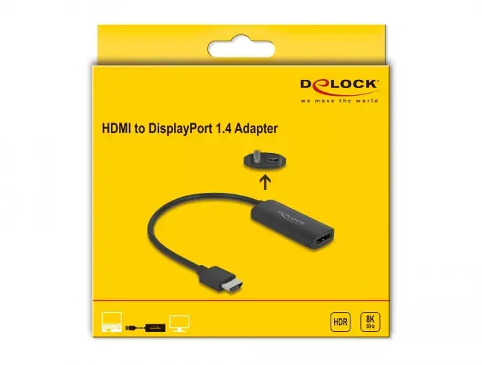 DeLOCK HDMI-A male uz DisplayPort female 8K adapteris Photo 3