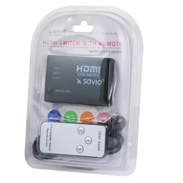 SAVIO CL-28 HDMI video switch Photo 2