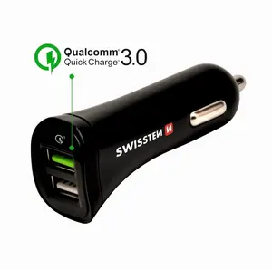 Car charger SWISSTEN SW-CCH-2.4A-18W for 12/24V systems, 2.4A output, 18W