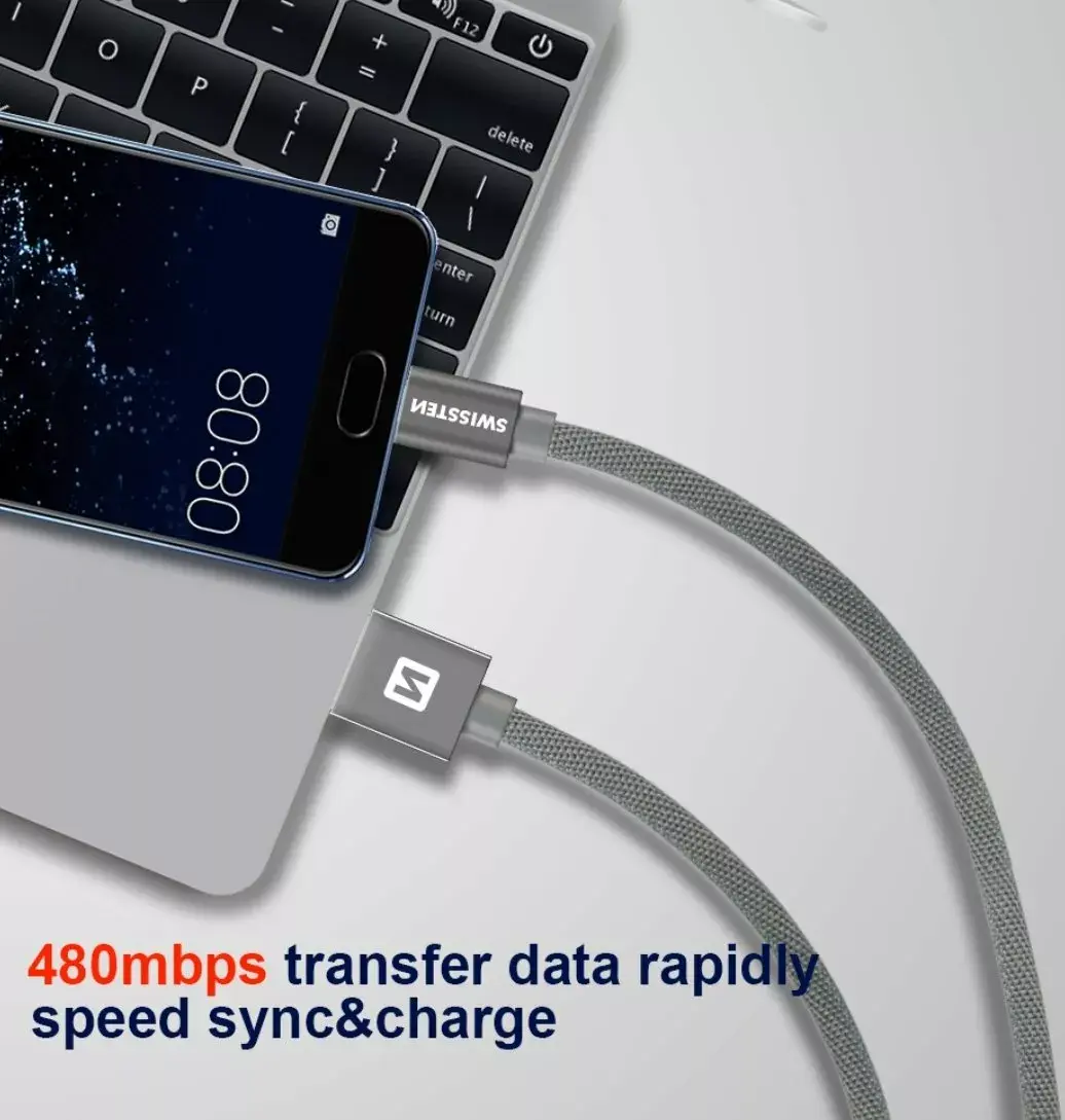 Кабель USB-C SWISSTEN SW-QU-TYPC-3.1-1.2m Photo 5