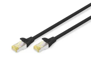 Digitus CAT 6A S/FTP tīkla kabelis 2 m melns RJ-45 vīrietis pret vīrieti LSZH AWG 26/7 vara patch vads