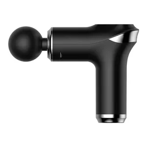 Riff HB-009 Mini Portable Fascial Muscle Massage Gun with 5-level variable vibration + 4 nozzles Black