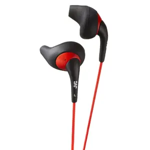 Iekļaušanas tipa vadu sporta austiņas JVC HA-EN10-BR-E — 20–20 000 Hz, kabelis 1 m, 4,8 g, melni/sarkani
