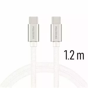 Кабель USB-C — USB-C SWISSTEN SWI-QU-TYPC-TYPC-SI 1,2 м Quick Charge 3.0