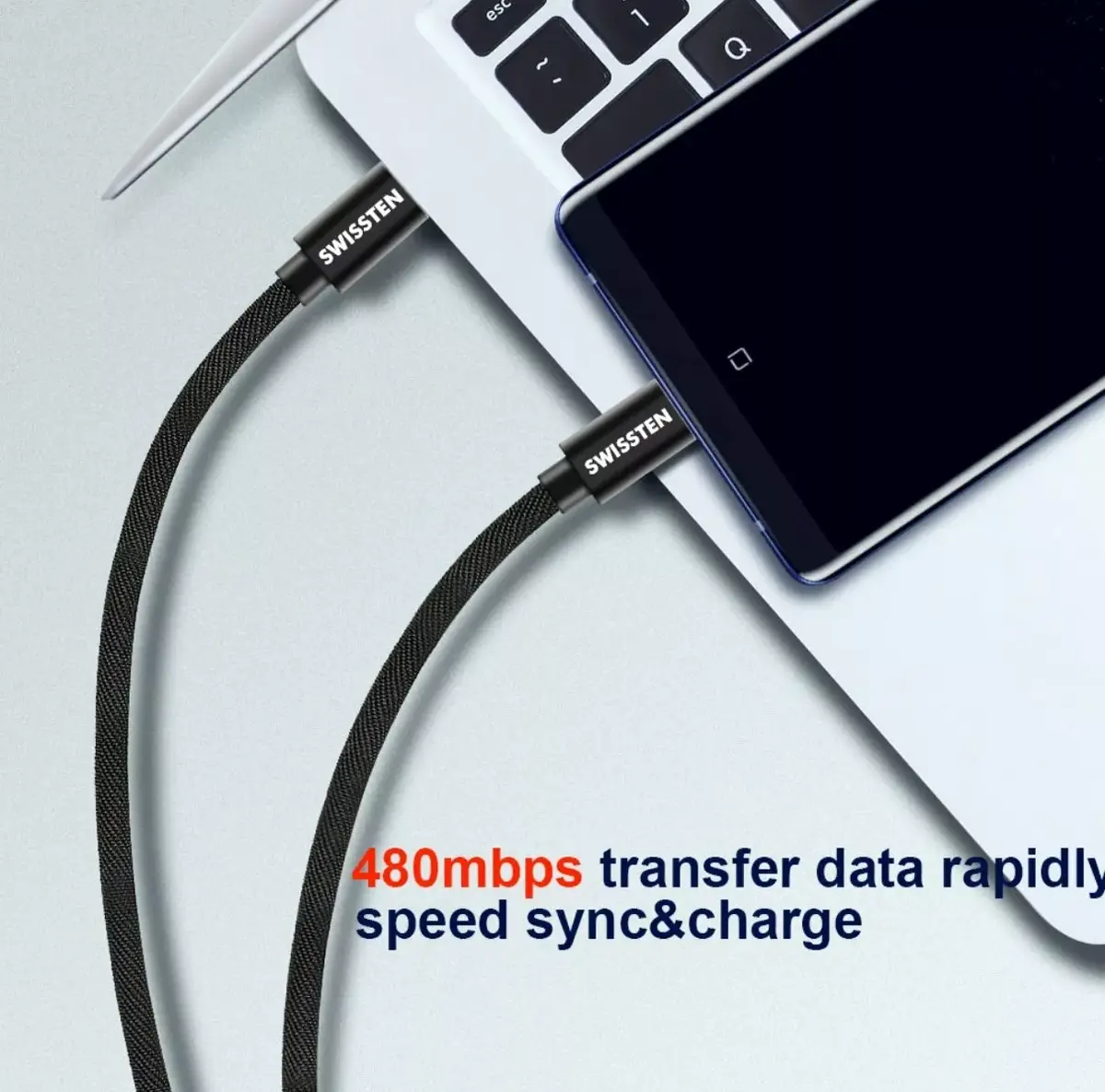 Кабель USB-C — USB-C SWISSTEN SWI-QU-TYPC-TYPC-SI Photo 4